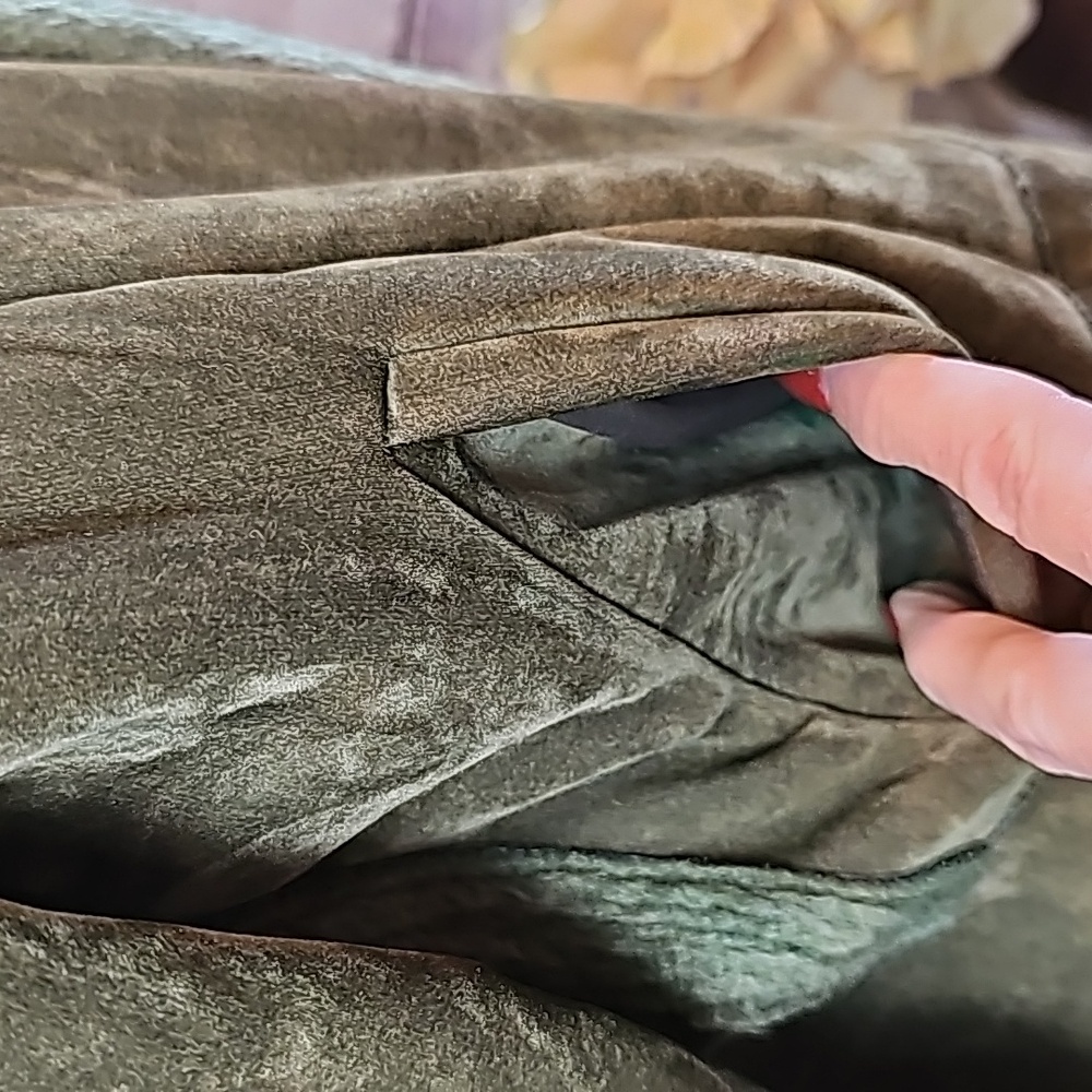 EFFECI ARMY GREEN VALOR AND FAUX FUR SHORT JACKET - Picture 10 of 15